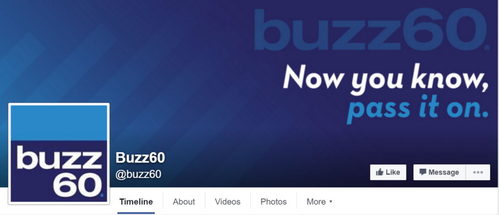 Top Facebook Pages: Buzz60